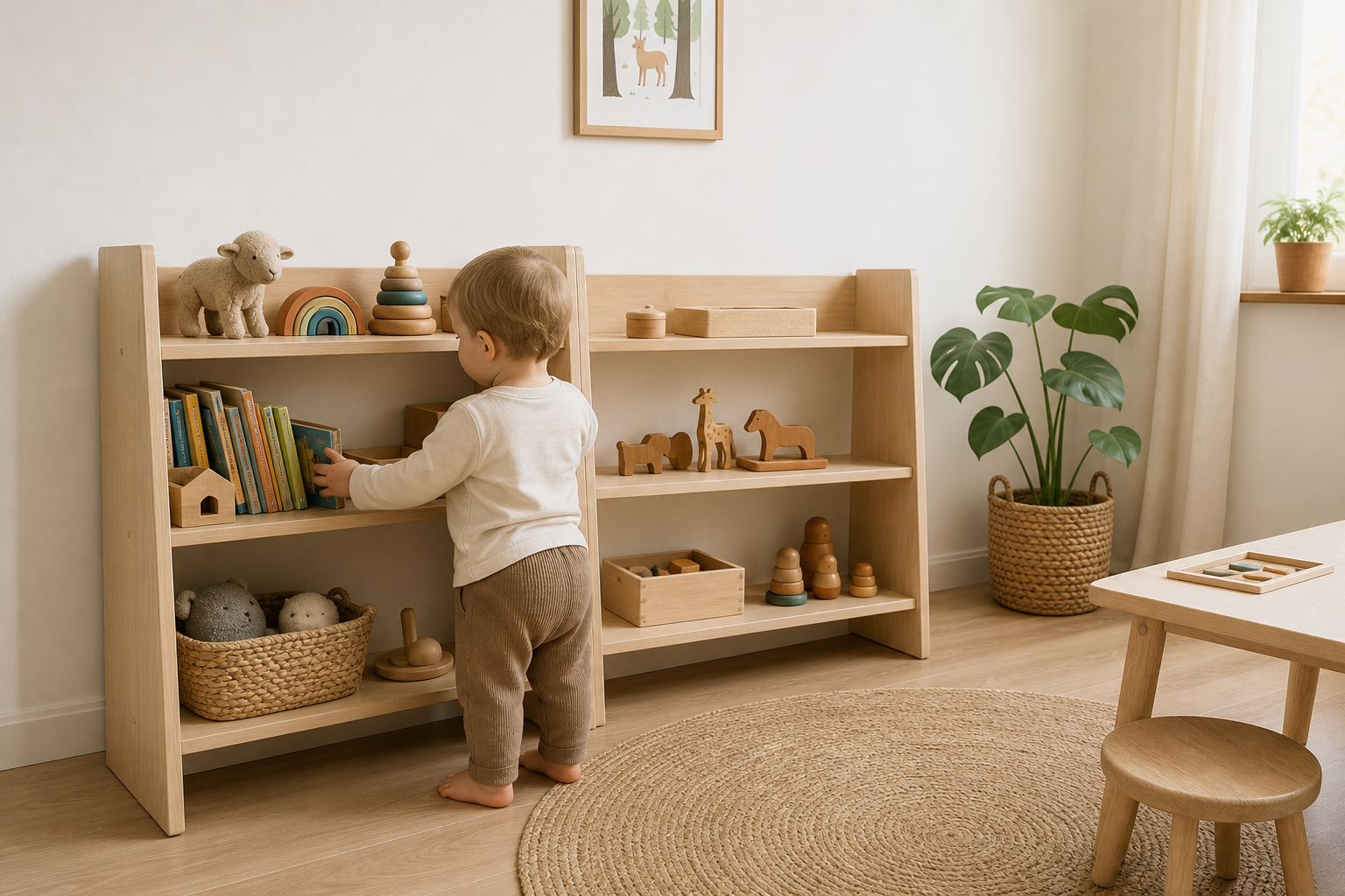 Madalad Montessori riiulid